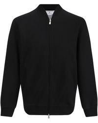 Brunello Cucinelli - Cotton Zip-Front Sweatshirt - Lyst