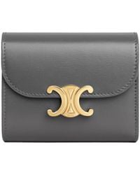 Celine - Small Flap Wallet Triomphe - Lyst