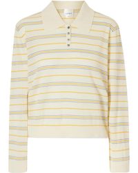 Leset - James Striped Merino Wool Polo Shirt - Lyst