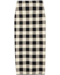 Posse - Pippa Checked Jacquard-Knit Maxi Skirt - Lyst