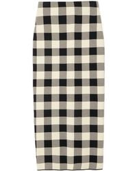 Posse - Pippa Checked Jacquard-Knit Maxi Skirt - Lyst