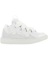 Lanvin - Oversize-Laces Low-Top Sneakers - Lyst
