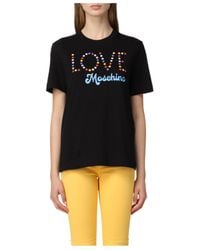 Moschino - Logo-Embroidered Cotton T-Shirt - Lyst