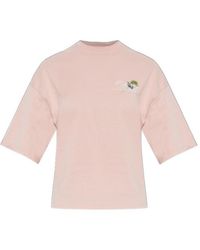 DIESEL - T-Cropyn Embroidered-Logo T-Shirt - Lyst