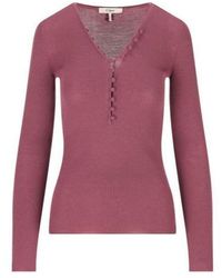 Chloé - Chloé V-Neck Knitted Top - Lyst