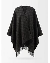 Gucci - Gg Fringed Cape - Lyst