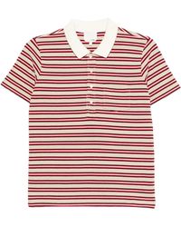 A.P.C. - Striped Polo T-Shirt - Lyst
