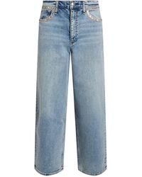 Rag & Bone - Solid Color Denim Trousers - Lyst