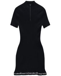 Alexander Wang - Ribbed Short-Sleeved Dress - Lyst