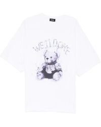 we11done - Punky Teddy-Bear Printed T-Shirt - Lyst