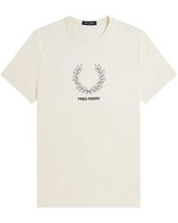 Fred Perry - Outline Laurel Wreath T-Shirt - Lyst