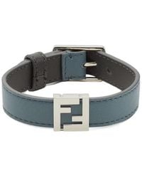 Fendi - Ff Logo Plaque Bracelet - Lyst
