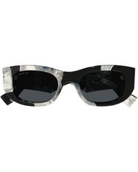 Gucci - Eyewear Panthos Frame Sunglasses - Lyst