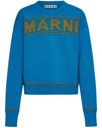 Marni - Logo Intarsia-Knit Jumper - Lyst