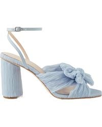 Loeffler Randall - Camellia Bow-Embellished Plissé-Organza Sandals - Lyst