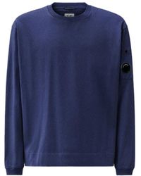 C.P. Company - 30/2 Mercerized Jersey Twisted Long Sleeve Lens T-Shirt - Lyst