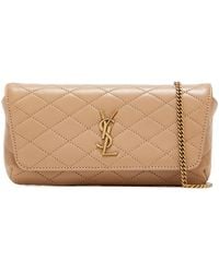 Saint Laurent - Gaby Chain Phone Holder - Lyst