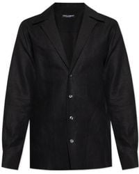 Dolce & Gabbana - Long-Sleeved V-Neck Shirt - Lyst