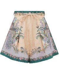 Zimmermann - Indra Floral-Pattern Shorts - Lyst