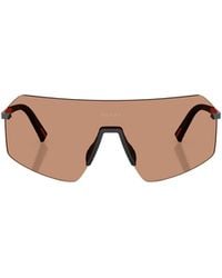 Prada Linea Rossa - Prada Eyewear Linea Rossa Irregular Frame Sunglasses - Lyst