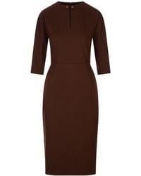 Fabiana Filippi - Three-Quarter Sleeve Midi Dress - Lyst