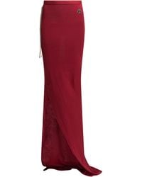 Rick Owens - Moncler Appliquéd Cotton-Jersey Maxi Skirt - Lyst