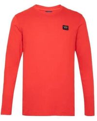 Paul & Shark - T-Shirt With Round Neck And Long Sleeves - Lyst