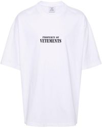 Vetements - Logo-Print Cotton T-Shirt - Lyst