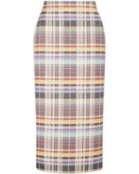 Brandon Maxwell - Plaid Long Dress - Lyst