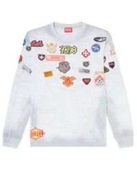 DIESEL - T Norme Patch Long-Sleeve T-Shirt - Lyst