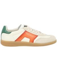 Santoni - Colourblock Panelled Lace-Up Sneakers - Lyst