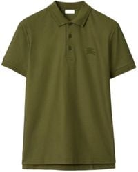 Burberry - Logo Embroidered Short-Sleeved Polo Shirt - Lyst