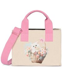 MSGM - Small Printed Tote Bag - Lyst