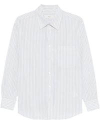 DUNST - Striped-Pattern Chest-Pocket Shirt - Lyst