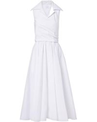 Patou - Pleated Midi Dress - Lyst
