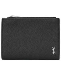 Saint Laurent - Tiny Cassandre Bi-Fold Wallet - Lyst
