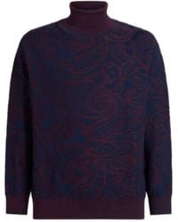 Etro - Wool-Blend Jacquard Turtleneck Sweater - Lyst