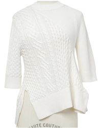 Sacai - Short-Sleeved Crewneck Knitted Jumper - Lyst