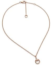 Gucci - Horsebit Diamond 18K Pendant Necklace - Lyst