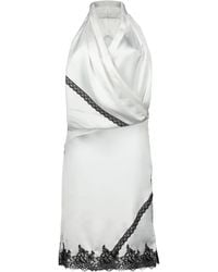 IRO - Draped Lace-Trim Midi Dress - Lyst
