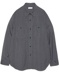 Nanamica - Wool Blend Poplin Shirt - Lyst