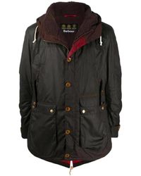 Barbour - Hooded Button-Down Jacket - Lyst