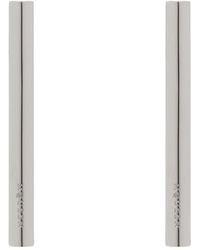 McQueen - Cross-Bar Logo Engraved Earrings - Lyst