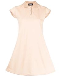 we11done - Contrasting-Trim Flared Cotton Dress - Lyst