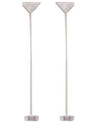 Prada - Crystal Logo Jewels Airpods's Pendant Earrings - Lyst