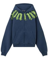 Palm Angels - Big Neck Logo-Print Zip-Up Hoodie - Lyst