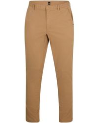 BOSS - Buttonzip Waist Cotton Chino Trousers - Lyst