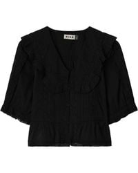 RIXO London - Ellery Top Short Sleeve Blouse - Lyst