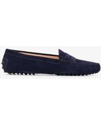 Tod's - Gommini Suede Loafers - Lyst
