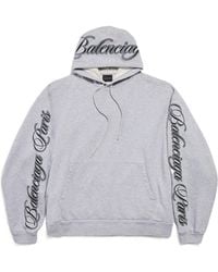 Balenciaga - Cursive Oversized Hoodie - Lyst